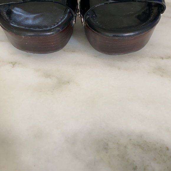 Tory Burch Black Parent Leather Patti wedges. 7.5 - Picture 8 of 10